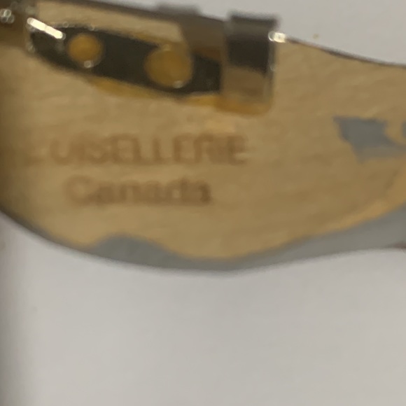 Hand Painted Luibellerie  Canada Wooden Bird Brooch - Picture 4 of 8